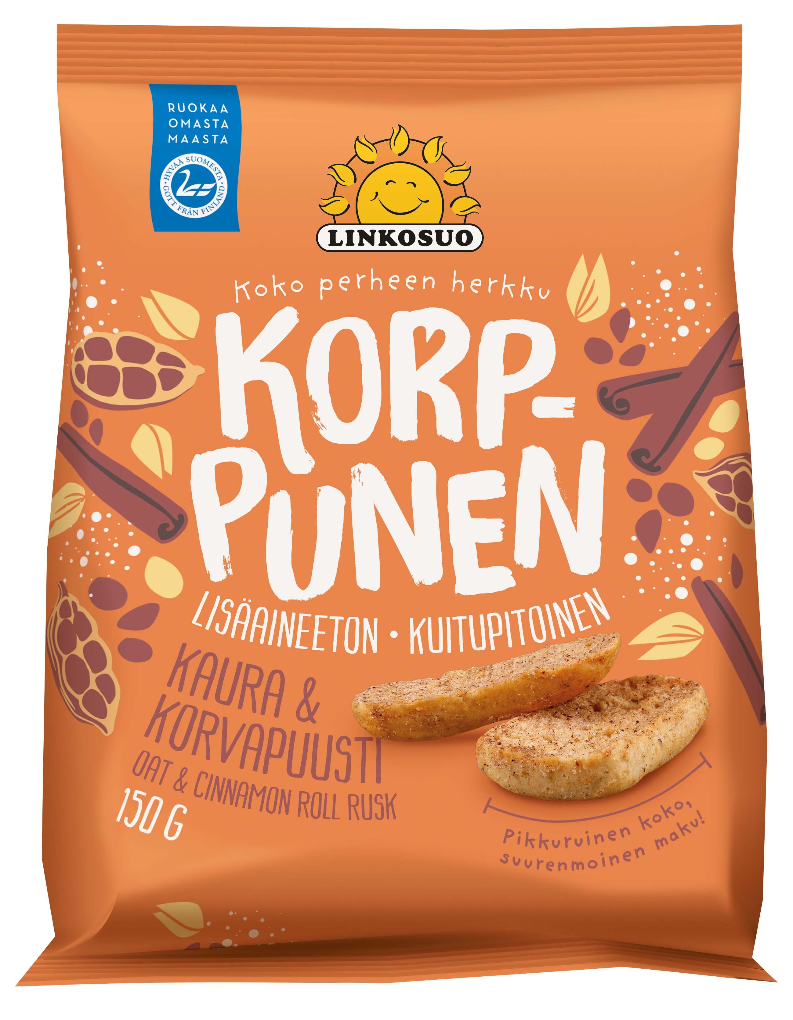 Korppunen Kaura-korvapuusti 150 g - Linkosuo